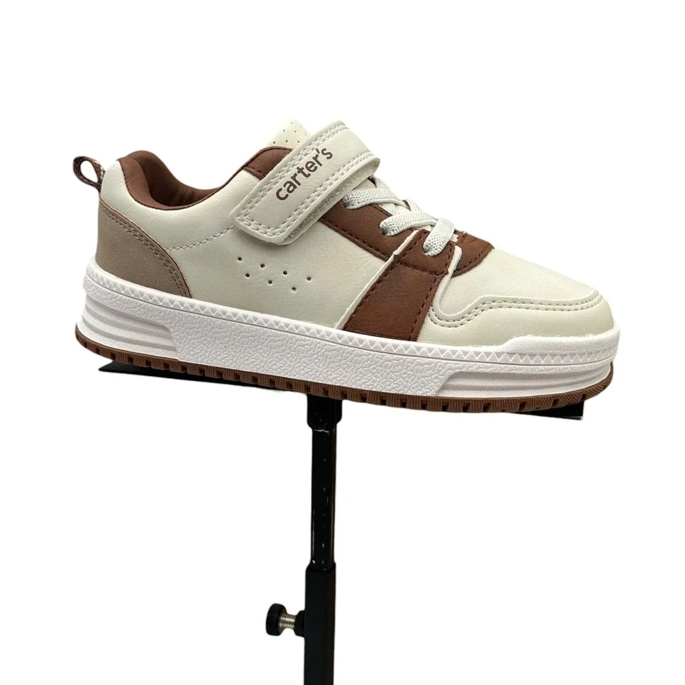 Carters Tonie Toddler Boys Slip-on Casual Sneakers Size 9 Cream Brown Tan Shoes